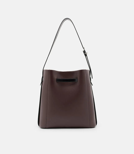 Jatte Belt Leather Bucket Bag - Burgundy