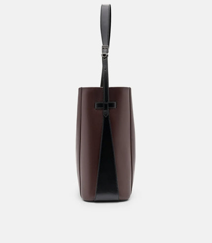 Jatte Belt Leather Bucket Bag - Burgundy