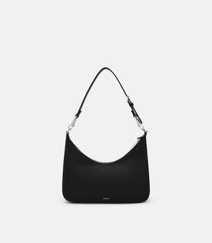 Keri Nylon Hobo Bag - Black Nylon