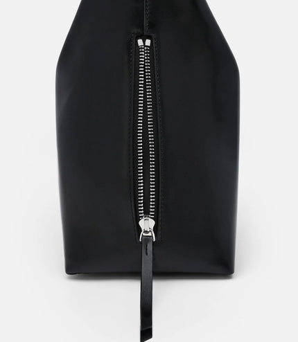 Reina Leather Hobo Bag - Black