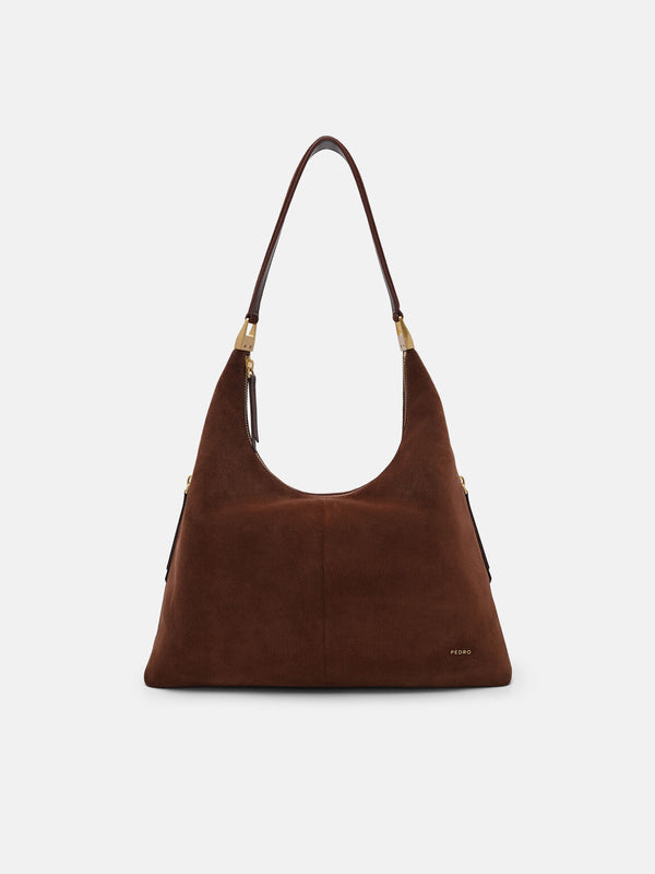 Reina Leather Hobo Bag - Mahogany