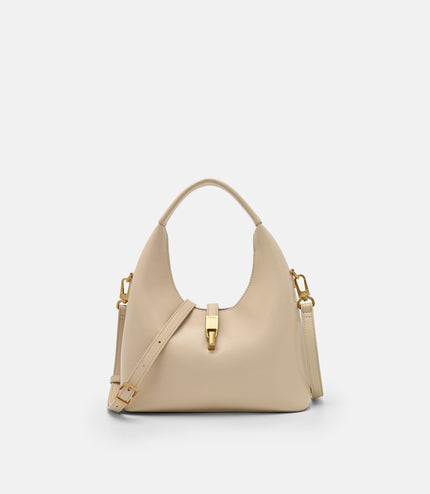 Hitch Leather Hobo Bag - Sand