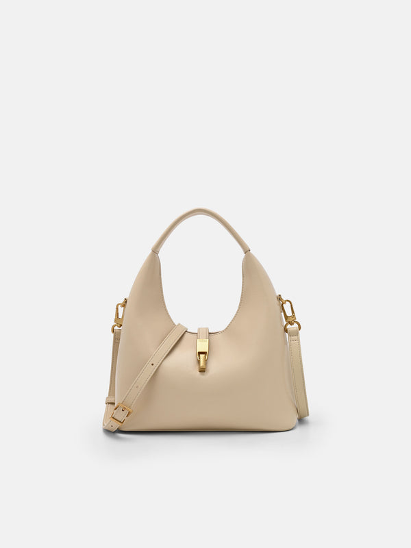 Hitch Leather Hobo Bag - Sand