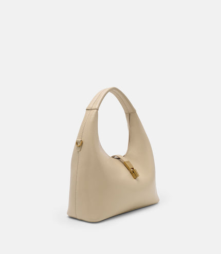 Hitch Leather Hobo Bag - Sand