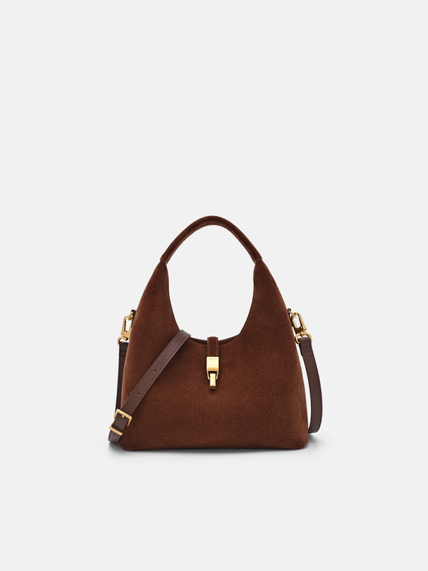 Hitch Leather Hobo Bag - Mahogany