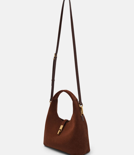 Hitch Leather Hobo Bag - Mahogany