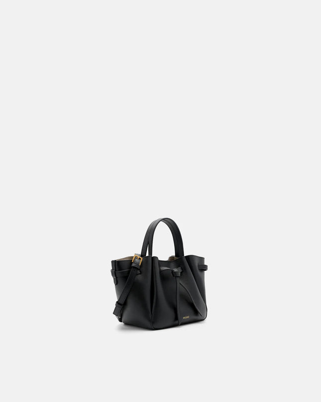 Emory Leather Tote Bag - Black