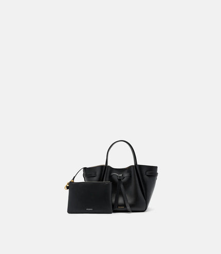Emory Leather Tote Bag - Black