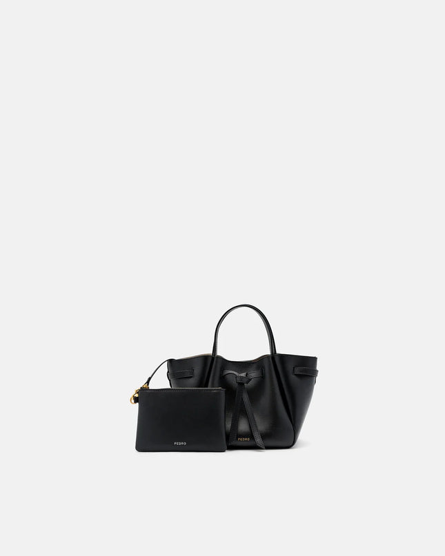 Emory Leather Tote Bag - Black