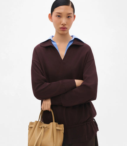 Emory Leather Tote Bag - Sand