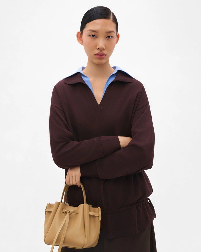 Emory Leather Tote Bag - Sand
