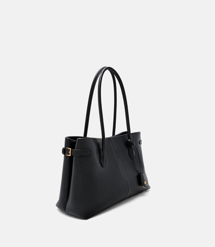 Laurel Leather Handbag - Black