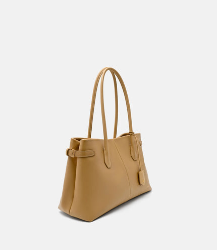 Laurel Leather Handbag - Sand