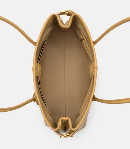 Laurel Leather Handbag - Sand