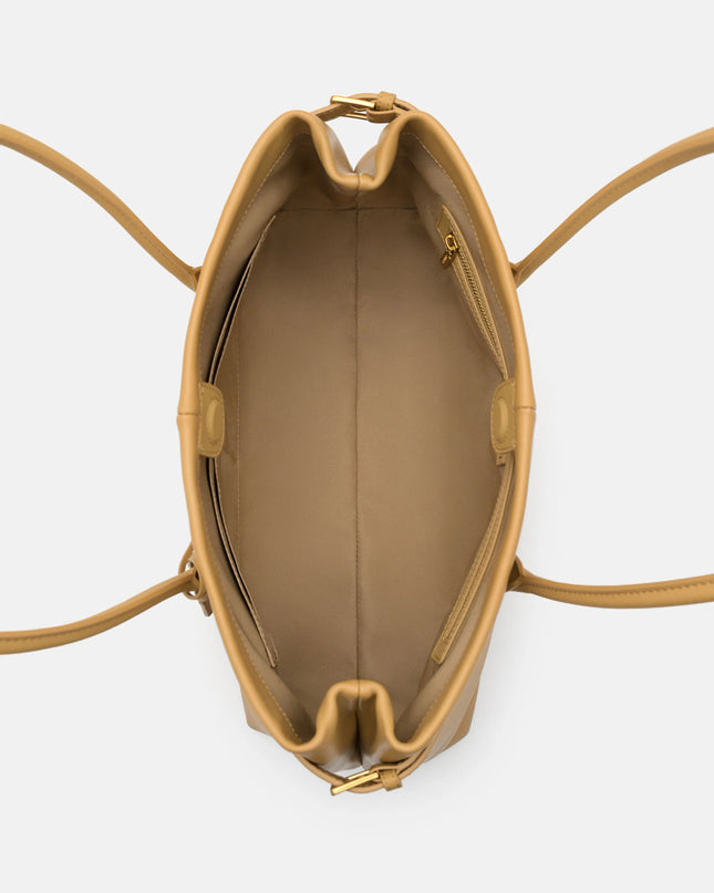 Laurel Leather Handbag - Sand
