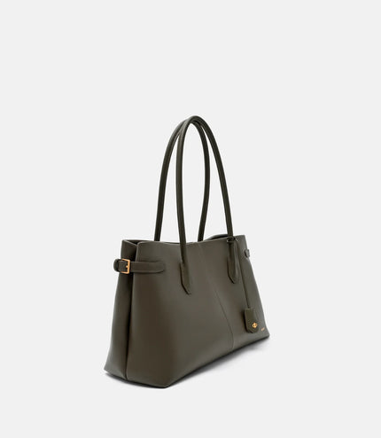 Laurel Leather Handbag - Dark Olive