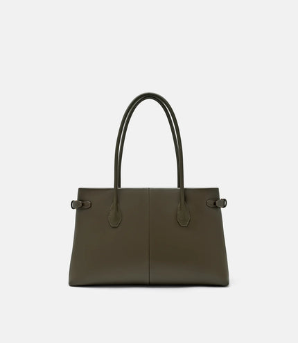 Laurel Leather Handbag - Dark Olive