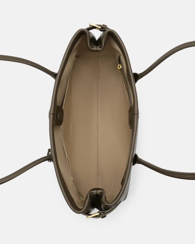 Laurel Leather Handbag - Dark Olive