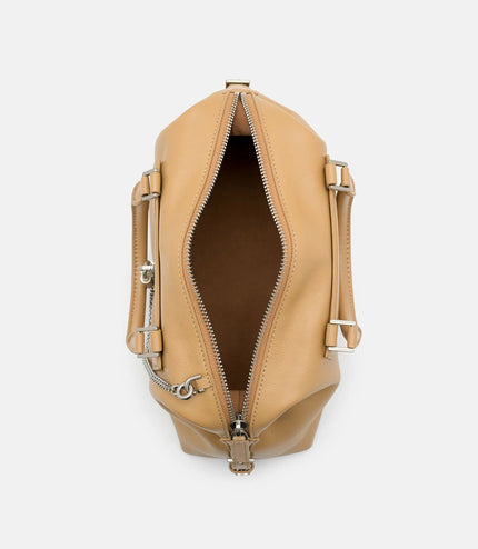 Mirelle Leather Bowling Bag - Camel