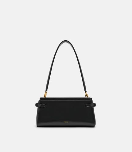 Emory Leather Shoulder Bag - Black