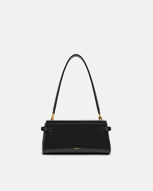 Emory Leather Shoulder Bag - Black