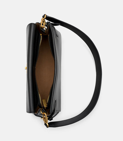 Emory Leather Shoulder Bag - Black