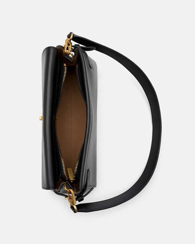 Emory Leather Shoulder Bag - Black