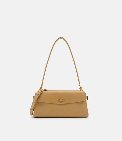 Emory Leather Shoulder Bag - Sand