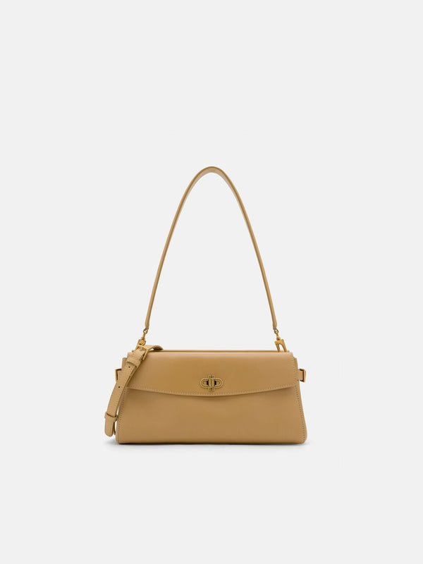Emory Leather Shoulder Bag - Sand