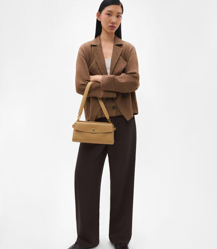 Emory Leather Shoulder Bag - Sand