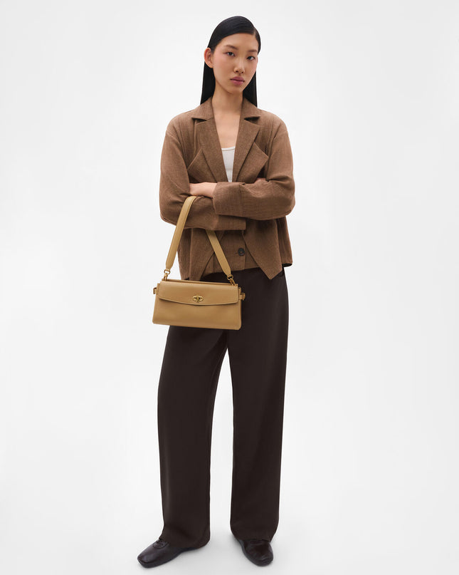 Emory Leather Shoulder Bag - Sand
