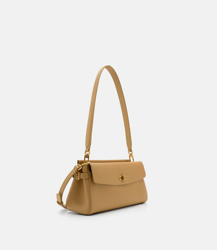 Emory Leather Shoulder Bag - Sand