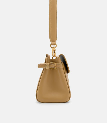 Emory Leather Shoulder Bag - Sand