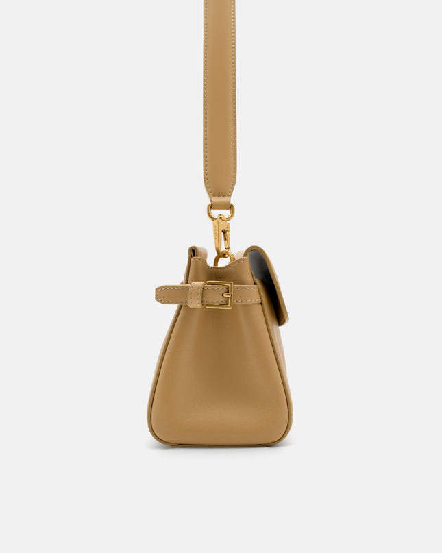 Emory Leather Shoulder Bag - Sand