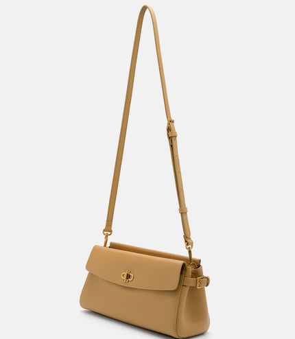 Emory Leather Shoulder Bag - Sand