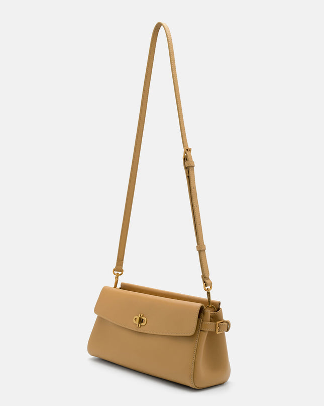 Emory Leather Shoulder Bag - Sand