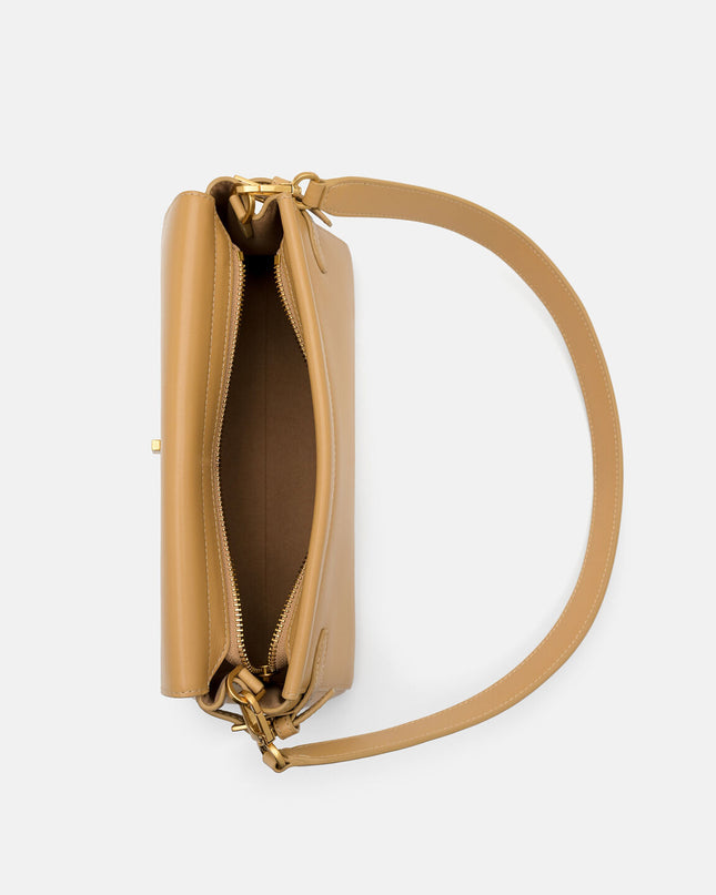 Emory Leather Shoulder Bag - Sand