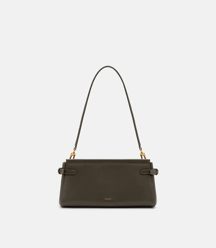 Emory Leather Shoulder Bag - Dark Olive