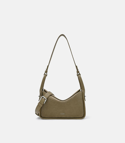 Suede Demi Bag - Olive Suede