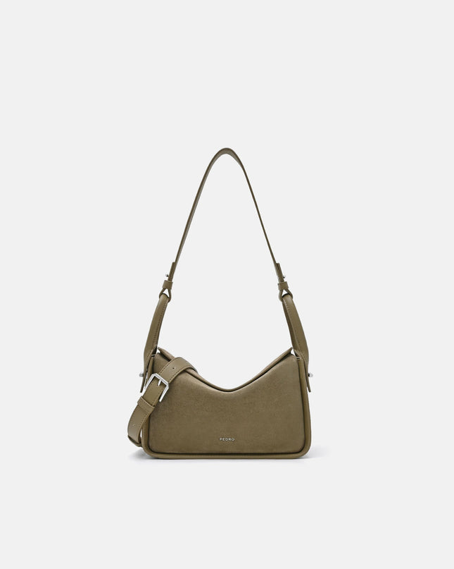 Suede Demi Bag - Olive Suede