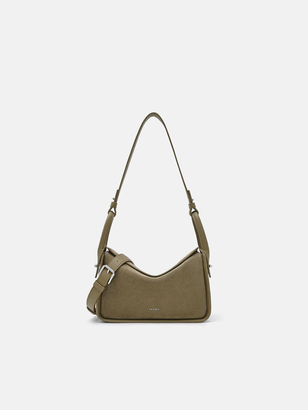 Suede Demi Bag - Olive Suede
