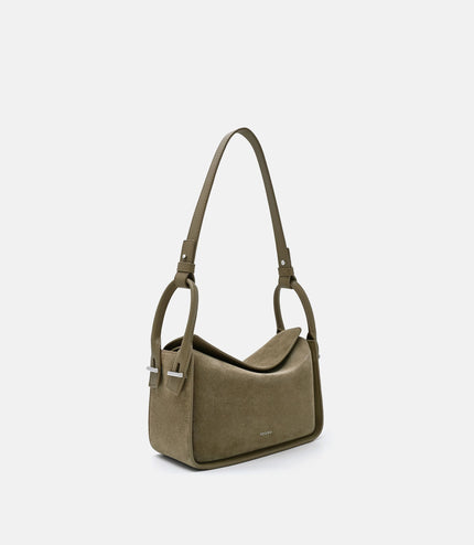 Suede Demi Bag - Olive Suede