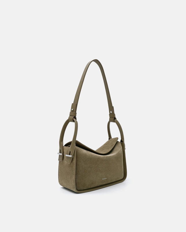 Suede Demi Bag - Olive Suede