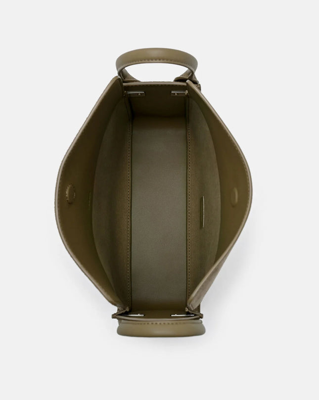 Suede Demi Bag - Olive Suede