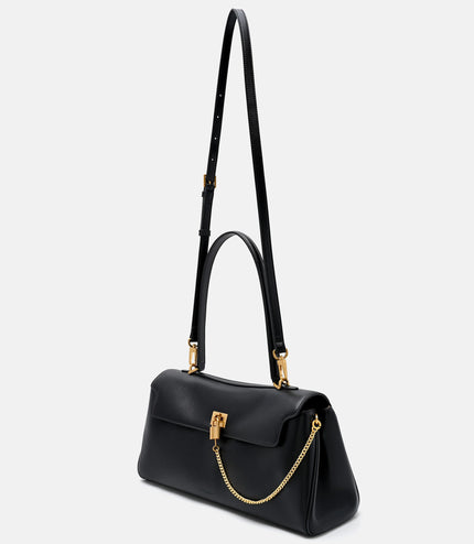 Mirelle Leather Shoulder Bag - Black