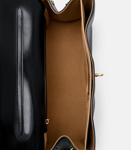Mirelle Leather Shoulder Bag - Black