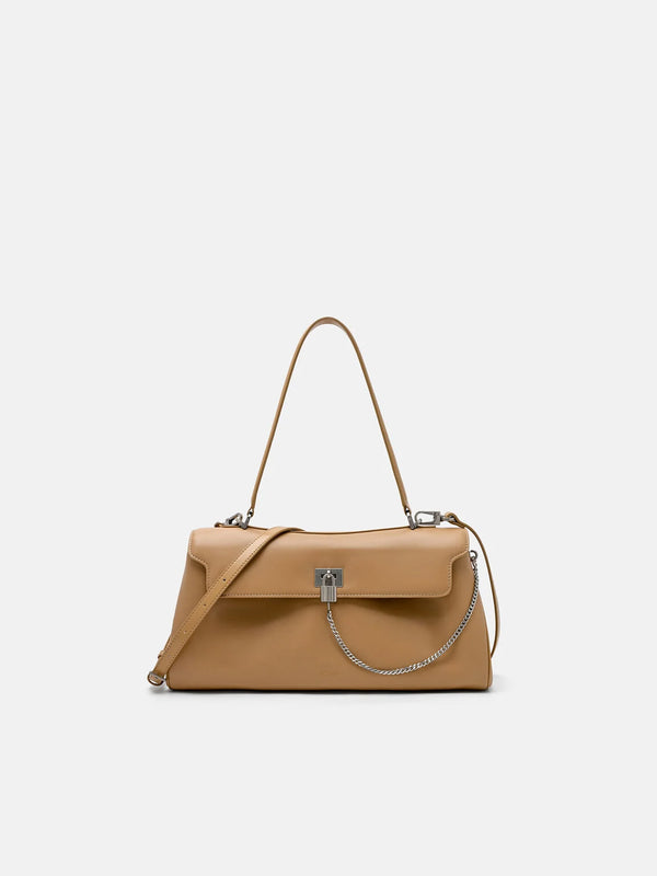 Mirelle Leather Shoulder Bag - Camel