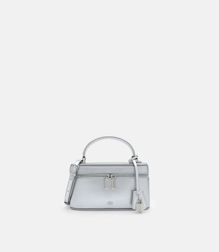 Ari Leather Shoulder Bag - Silver