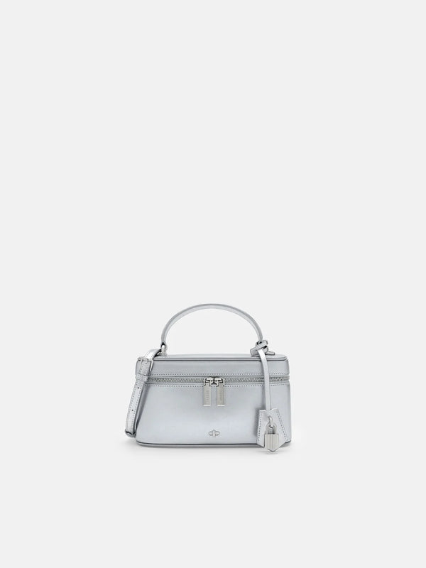 Ari Leather Shoulder Bag - Silver