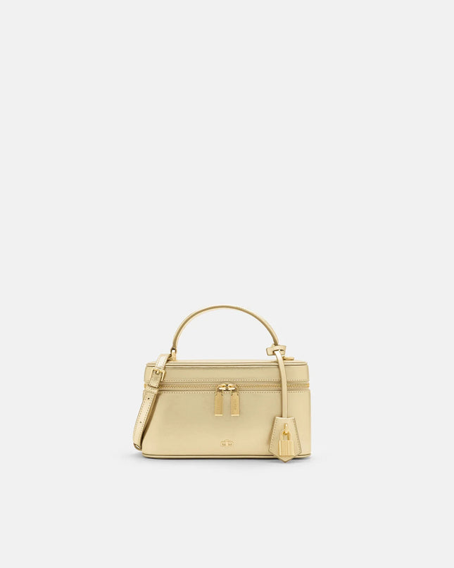 Ari Leather Shoulder Bag - Gold